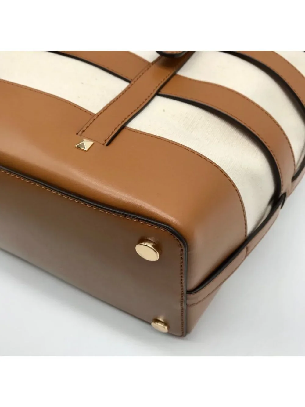 Michael Kors Natural & Acorn Marie Cage Tote